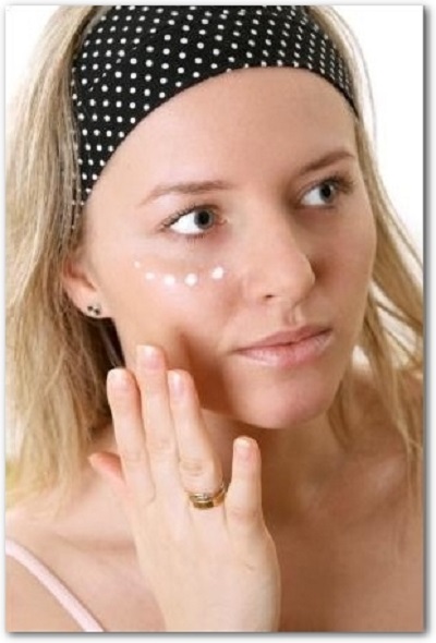 cream on face